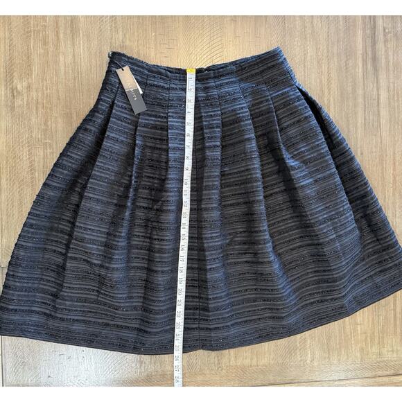 NWT Talbots Black Pleated Full Knee Length Shimmer Skirt Women’s Size 8 NEW $139 - Picture 7 of 11